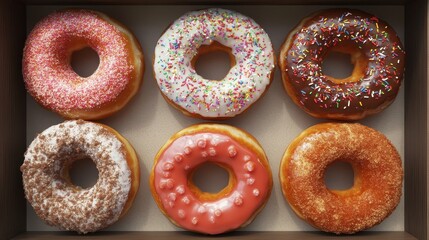 Assortment of Colorful and Delicious Doughnuts