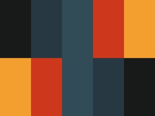 Obraz premium Abstract geometric background with a simple design of black, gray, orange and red rectangles