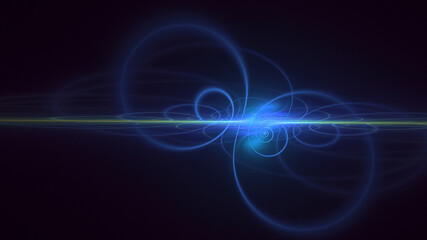 3D manual rendering abstract fractal light background. Its not AI Generatd illustration.