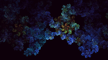 3D manual rendering abstract fractal light background. Its not AI Generatd illustration.