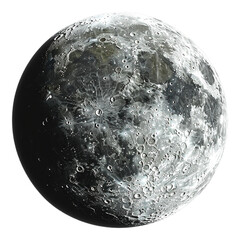 Full moon photo on transparent background