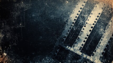 Obraz premium Vintage Film Reel Texture with Scratches and Dust