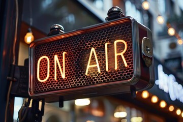 Text On air, live broadcast, delivering news, entertainment, events directly to viewers, capturing immediacy and excitement of live television with up to the minute coverage and dynamic programming