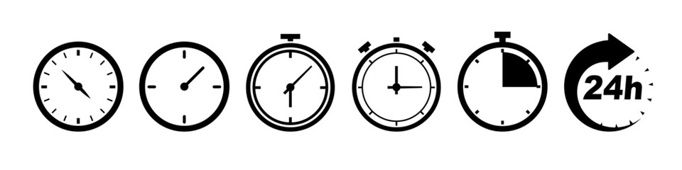 Clock icon set. Time icon