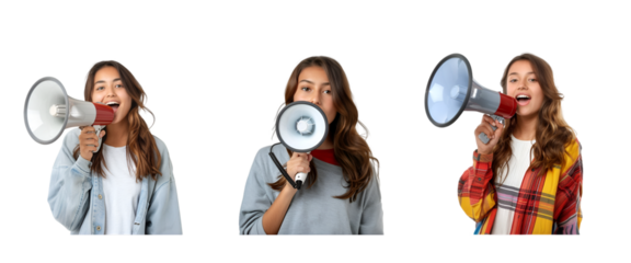 woman with megaphone