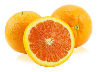 Orange fruit isolated on white background