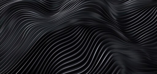 Abstract Black and White Wavy Lines
