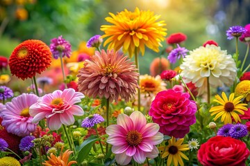 Fototapeta premium Bright and Beautiful Flower Bouquet with Soft Background. High-Resolution Photos. Vibrant. Floral. Colors.