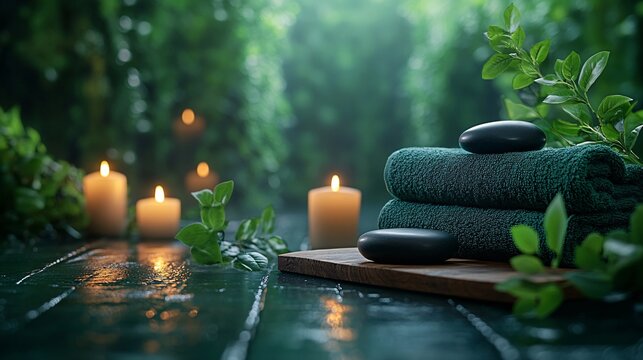A serene spa environment with a focus on energy healing, offering Reiki treatments and calming decor.
