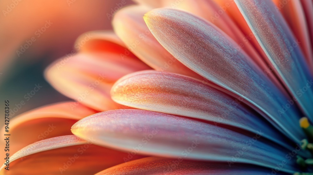 Poster close-up of a flower petal with delicate textures and soft lighting