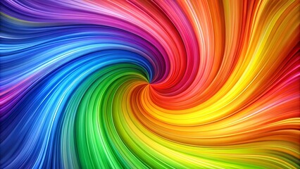 Fototapeta premium Abstract rainbow swirl background ideal for LGBTQ pride or celebrations, with vibrant colors and a mesmerizing pattern