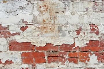 Obraz premium Brick, red brick, white cement, wallpaper, texture, rough brick , ai