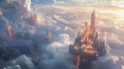 Golden City in the Clouds