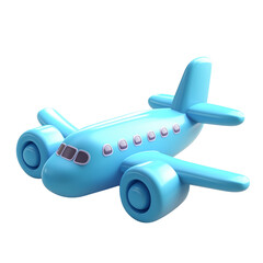 Naklejka premium 3d rendering icon airplane illustration PNG. cartoon minimal style on transparent isolated background.