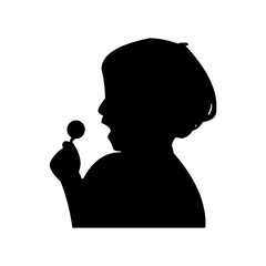 Candy icon black and white