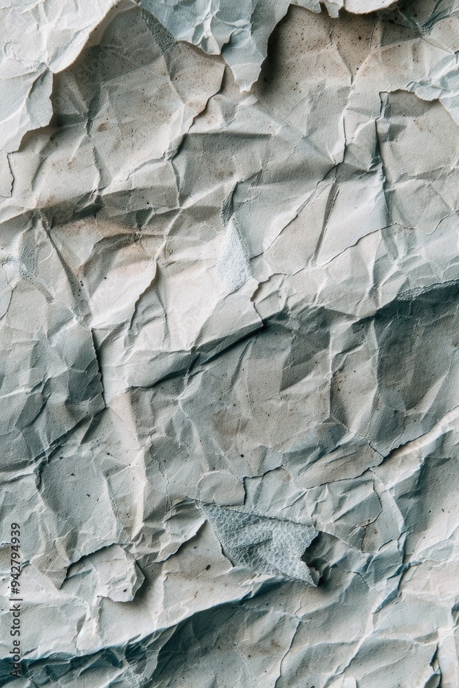 Poster a detailed view of paper with writing or text, stuck to a wall