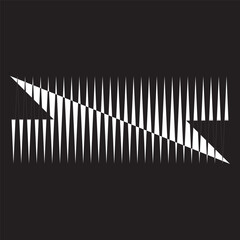 White stripes on a black background