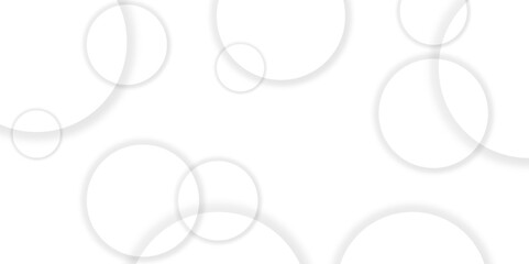Abstract background with circle white abstract geometric background with soft light white paper circles in design .Gray abstract. Modern design background for report and project presentation template.