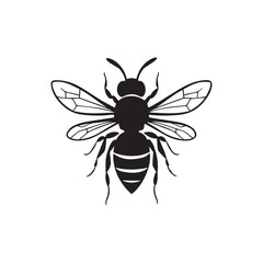 bee silhouette illustration