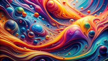 Vibrant and colorful liquid fluid abstract background