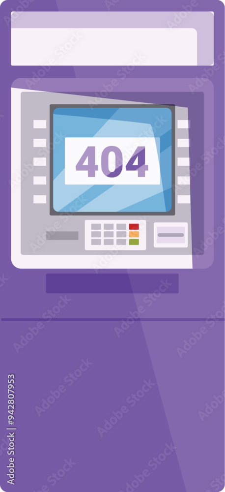 Poster purple atm machine is showing 404 error code on the screen