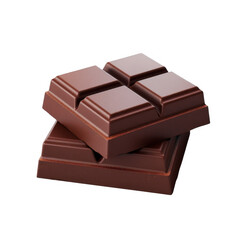 Fototapeta premium Chocolate Bar Isolated on a Transparent Background