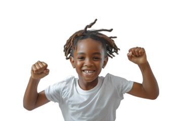 child jumping with joy