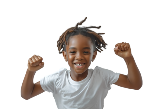 child jumping with joy