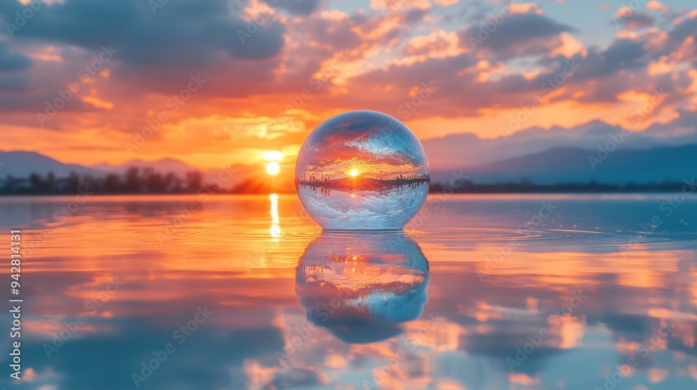 Wall mural Crystal Ball Sunset Reflection