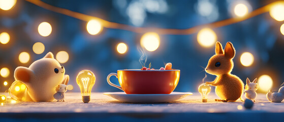 The lightbulb background