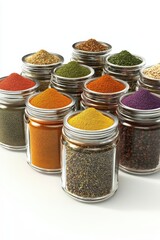 Vibrant Spice Jars: A Culinary Adventure in Color and Flavor