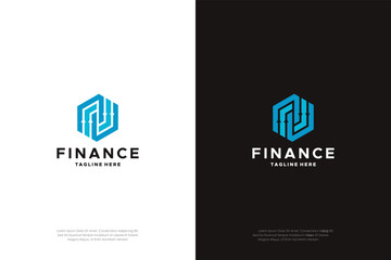 Fototapeta premium abstract hexagon logo design vector