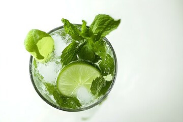Refreshing Mojito with Lime and Mint