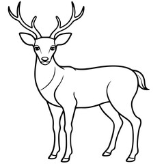 Fototapeta premium deer silhouette vector