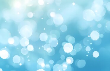 Obraz premium Colorful Bokeh Lights on Blue Background. Vector Illustration Of Wallpaper Backdrop