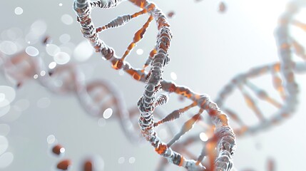 DNA Double Helix, a 3D Rendering of a Molecule