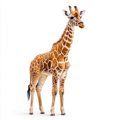 Obraz premium Giraffe isolated on white background