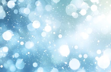 Obraz premium Colorful Bokeh Lights on Blue Background. Vector Illustration Of Wallpaper Backdrop