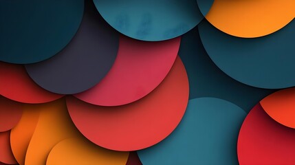 Abstract Colorful Circles Background, Design Texture