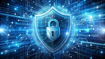 Cybersecurity resilience and threat intelligence concept stock photo showing digital security protection