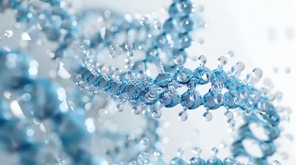 Abstract Blue Molecular Structure