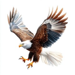 Fototapeta premium Illustration of an eagle isolated on white background