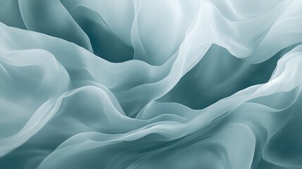 Obraz premium Dreamy abstract backdrop with fluid transitions between gentle gray and bright aquamarine shades.