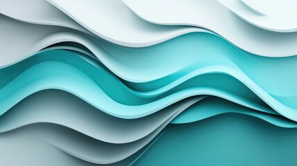 Fototapeta premium Refined abstract background merging muted gray with vibrant aquamarine in a sleek gradient.