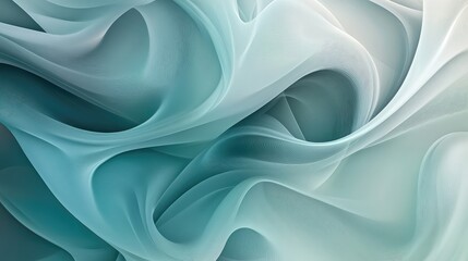 Obraz premium Smooth abstract background blending cool gray and vibrant aquamarine swirls.