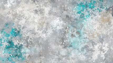 Vibrant abstract pattern showcasing a balance of muted gray and lively aquamarine textures.