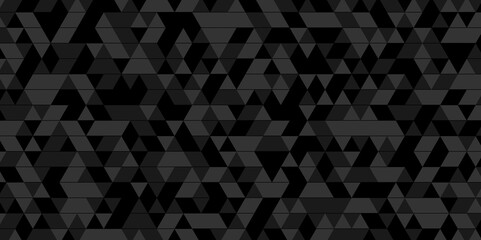 Geometric vector seamless technology black, gray cube square paper background. surface creative diamond mosaic gradient pattern black Polygon digital triangle, business and corporate background.