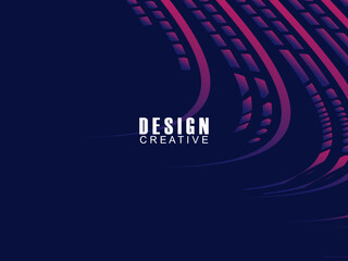 Futuristic abstract technology shining gradient blue light lines with modern stripes pattern dark blue background. Vector minimal line background with text for social media covers, headers, etc.