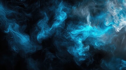 Abstract background with deep black blue and bright aquamarine gradients, creating a striking contrast.