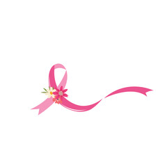 Pink ribbon bundle design vector